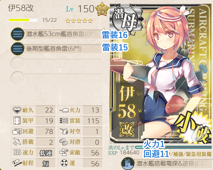 艦これ攻略 潜水艦専用装備の情報整理